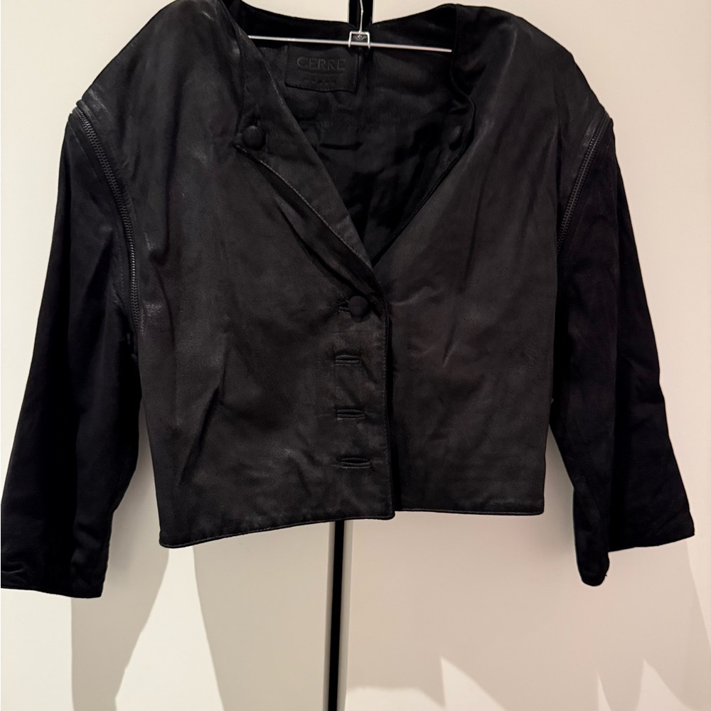 Black Women's CroppedJacket